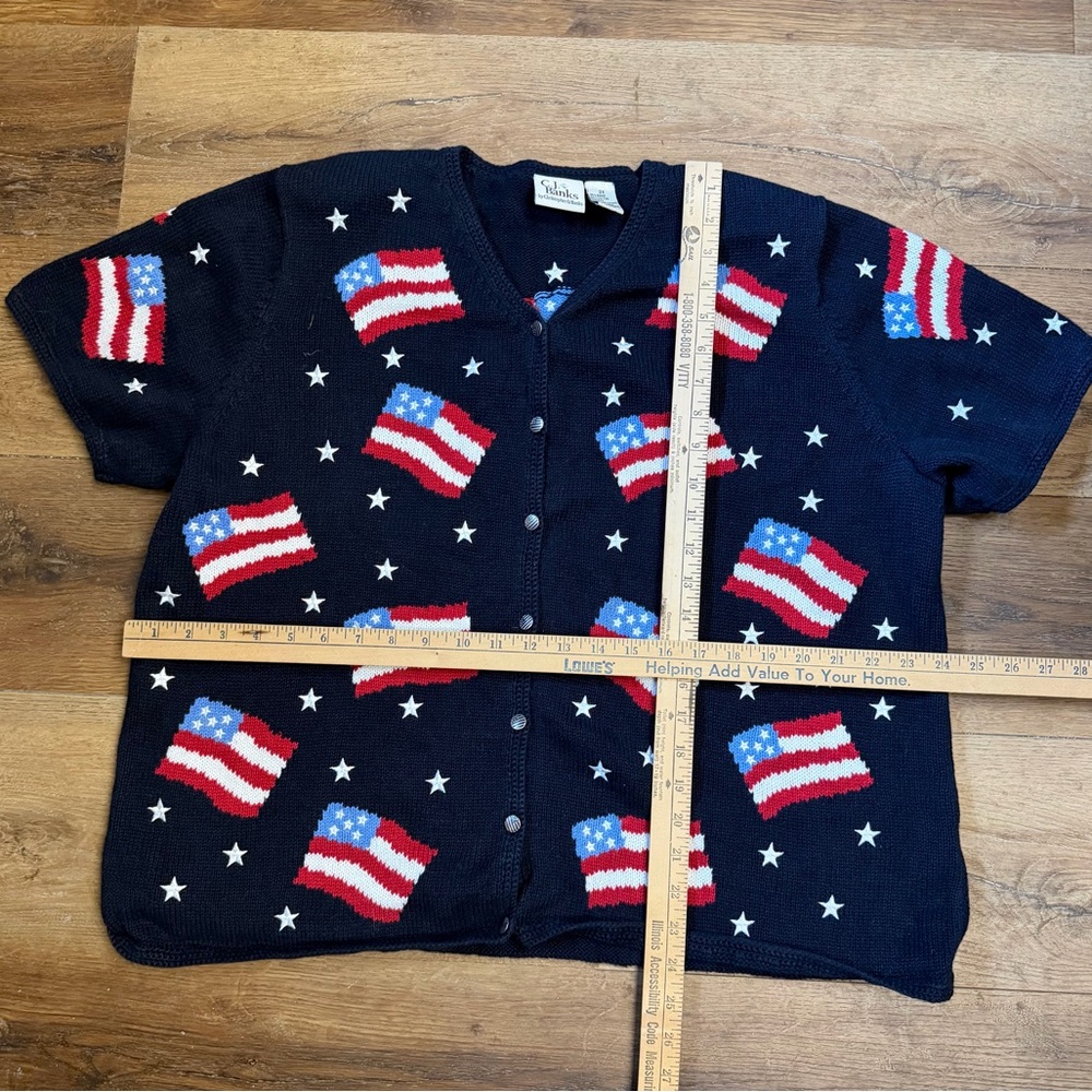 Vintage Y2K American Flag Cardigan Vintage Y2K Cardigan Fourth of July Sweater - Picture 7 of 10
